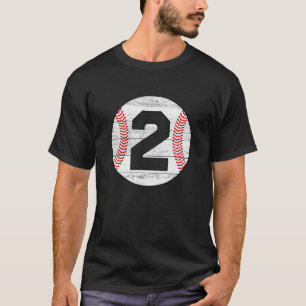 Vintage Baseball Jersey Number 2 T Shirt