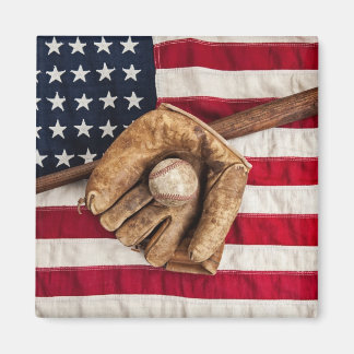 Vintage Baseball Magnet