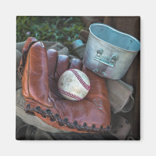 Vintage Baseball Mit and Ball Baseball Glove Amer Magnet