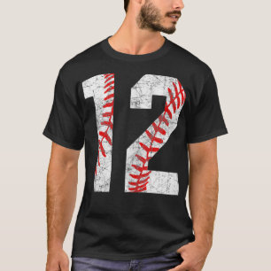 Vintage Baseball Mum 12 Jersey Baseball Favourite T-Shirt