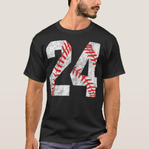 Vintage Baseball Mum 24 Jersey Baseball Favourite T-Shirt