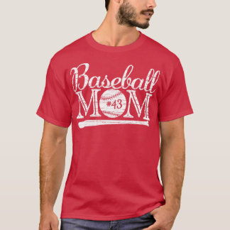 Vintage Baseball Mum 43 Favourite Player Biggest F T-Shirt