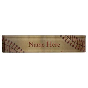 Vintage Baseball Nameplate