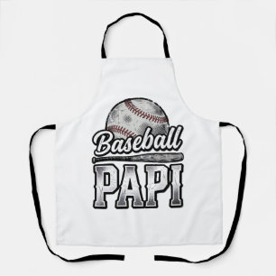 Vintage Baseball Papi Distressed Dad Shirt Design_ Apron