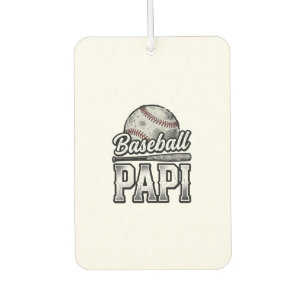 Vintage Baseball Papi Distressed Dad Shirt Design_ Car Air Freshener
