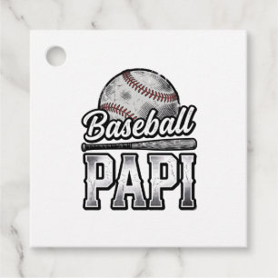 Vintage Baseball Papi Distressed Dad Shirt Design_ Favour Tags