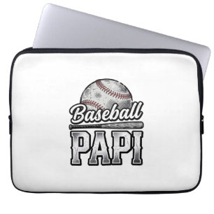Vintage Baseball Papi Distressed Dad Shirt Design_ Laptop Sleeve