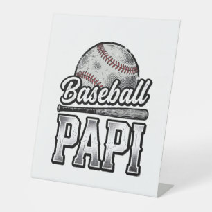 Vintage Baseball Papi Distressed Dad Shirt Design_ Pedestal Sign