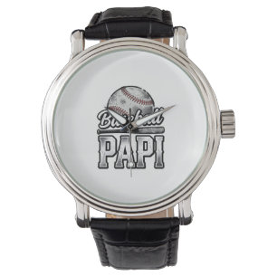 Vintage Baseball Papi Distressed Dad Shirt Design_ Watch
