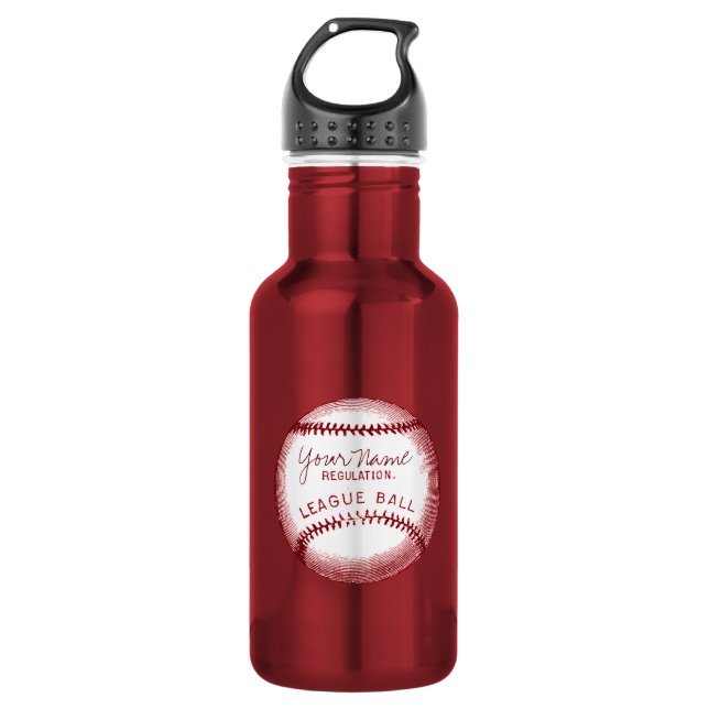 Vintage Baseball, personalised ball 532 Ml Water Bottle (Front)