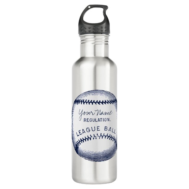 Vintage Baseball, personalised ball 710 Ml Water Bottle (Front)