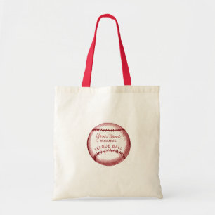 Vintage Baseball, personalised ball Tote Bag