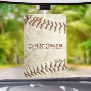 Vintage Baseball Personalised Car Air Freshener