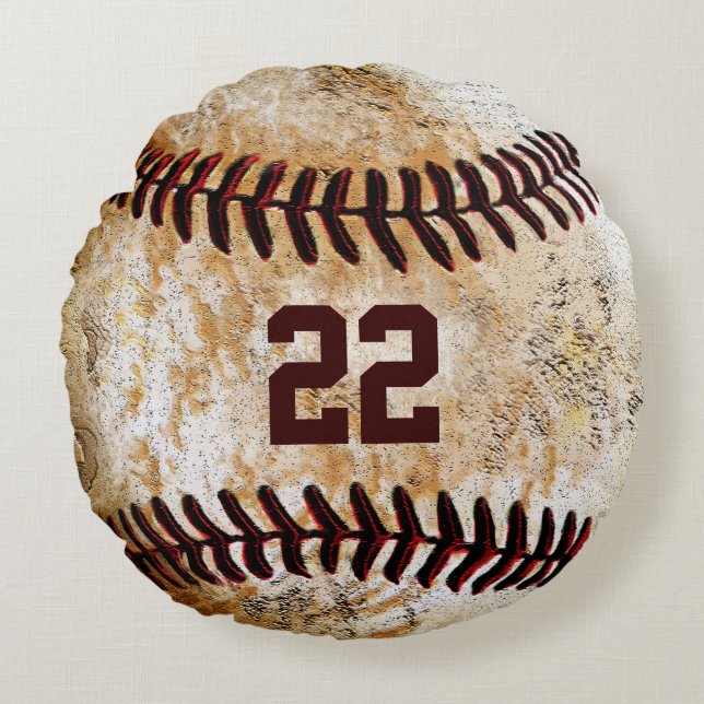 Vintage Baseball Pillows Name, Team Name, Number (Front)