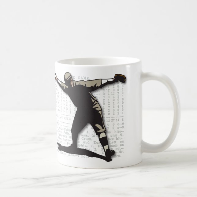 Vintage Baseball Pitcher Mug (Right)