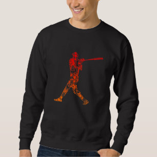 Vintage Baseball Player Batter Youth Men Boys Kids Sweatshirt