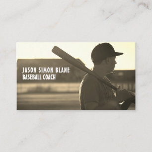 Vintage Baseball Player, Coach Business Card