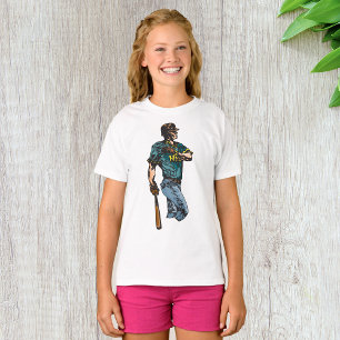 Vintage Baseball Player Retro Sports Artwork  T-Shirt