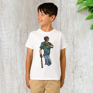 Vintage Baseball Player Retro Sports Artwork T-Shirt