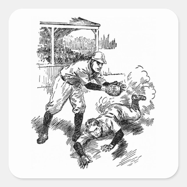 Vintage Baseball Player Sticker Set (Front)