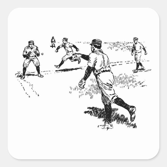 Vintage Baseball Player Sticker Set (Front)