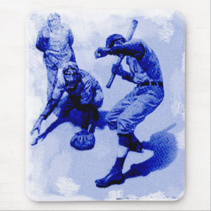 Vintage Baseball Players Mouse Pad