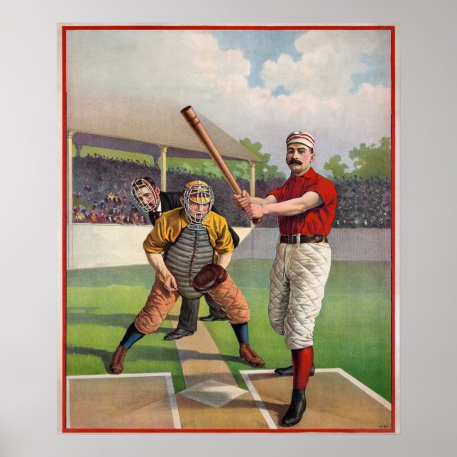 Vintage Baseball Players  Poster (Front)