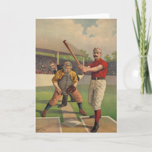 Vintage Baseball Poster Card