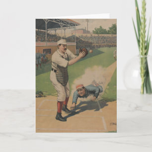 Vintage Baseball Poster Card