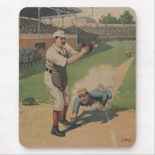 Vintage Baseball Poster Mousepad