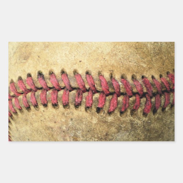 Vintage Baseball Rectangular Sticker (Front)
