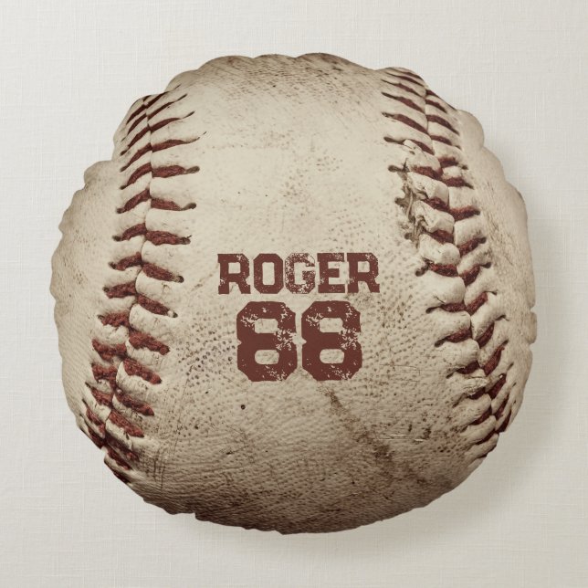 Vintage Baseball  Round Cushion (Front)