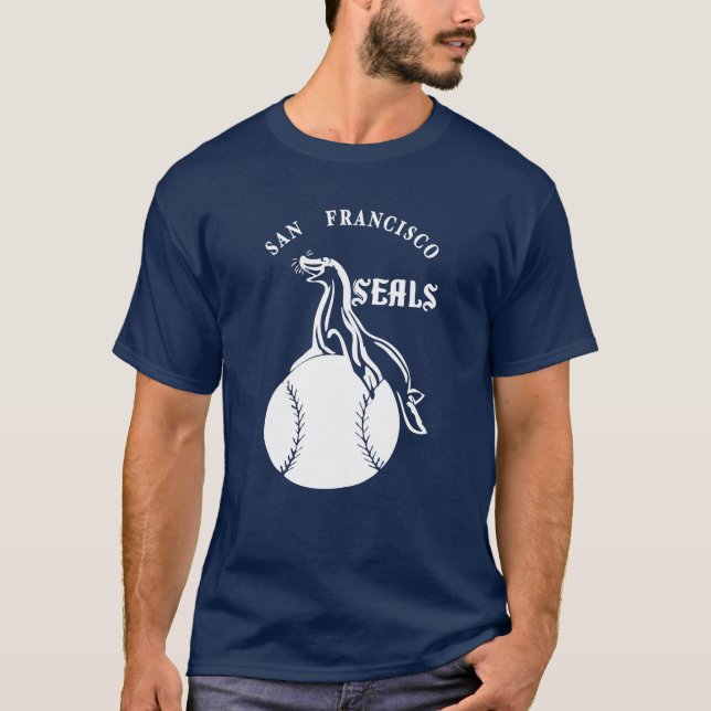 VINTAGE BASEBALL SEAL T-Shirt (Front)