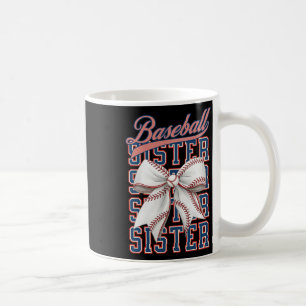 Vintage Baseball Sister Coquette Bow Sport Lover G Coffee Mug