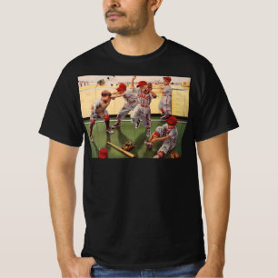 Vintage Baseball Sports Team, Boys Roughhousing T-Shirt