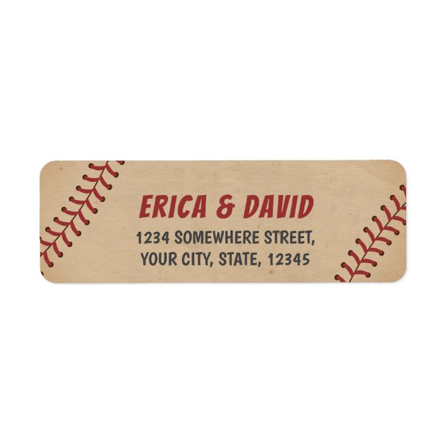 Vintage Baseball Sports Theme Wedding (Front)