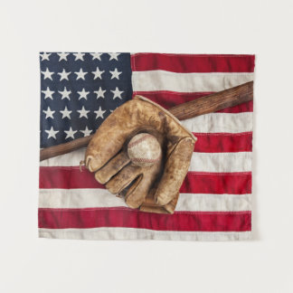 Vintage Baseball Tapestry