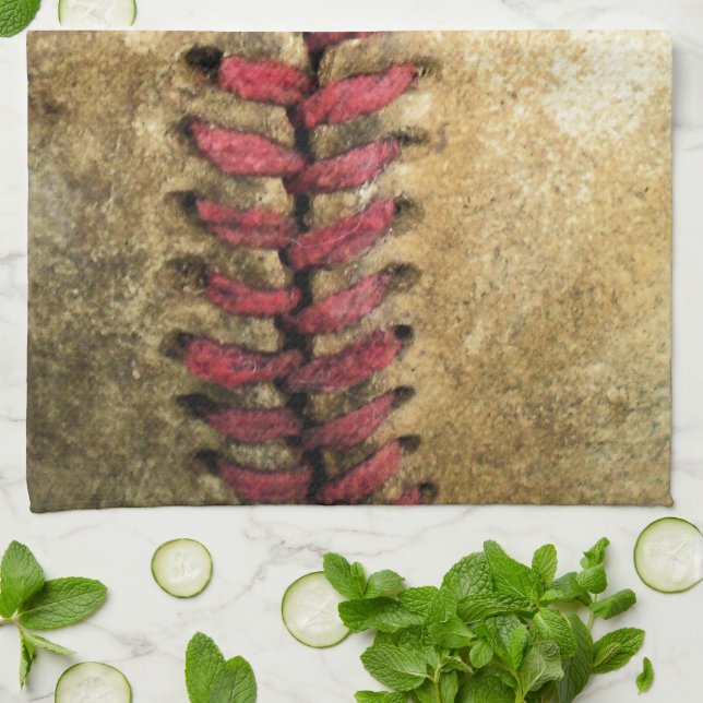 Vintage Baseball Tea Towel (Folded)