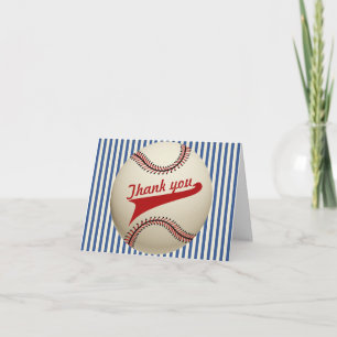 Vintage Baseball Thank You Card