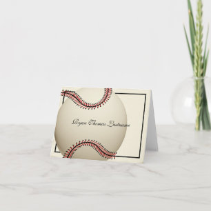 Vintage Baseball Thank You Card