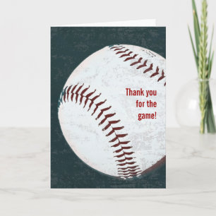 Vintage baseball - thank you for the game card