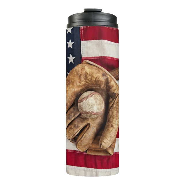 Vintage Baseball Thermal Tumbler (Front)