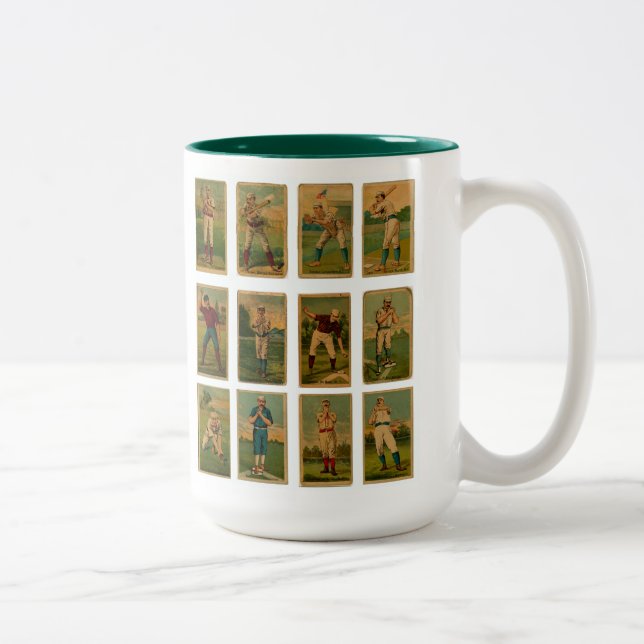 Vintage Baseball Two-Tone Coffee Mug (Right)