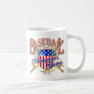 Vintage Baseball USA Shield Coffee Mug