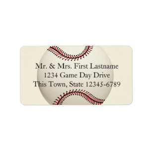 Vintage Baseball Wedding Label