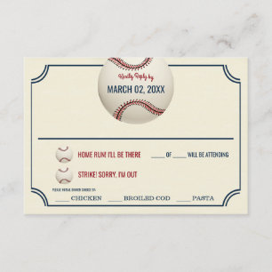 Vintage Baseball Wedding Response