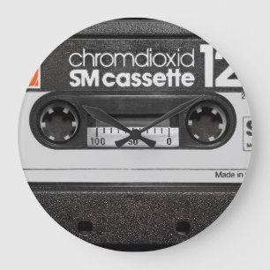 Vintage BASF Cassette: Collector's Item Large Clock