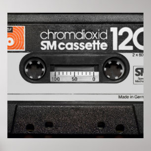 Vintage BASF Cassette: Collector's Item Poster