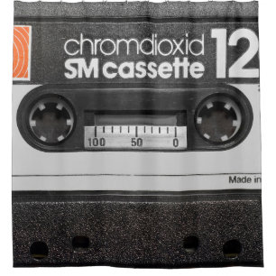 Vintage BASF Cassette: Collector's Item Shower Curtain