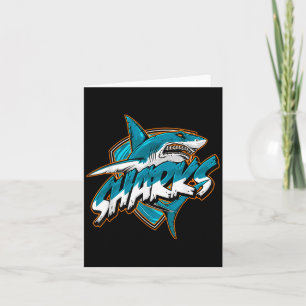 Vintage Basic Animal Funny Shark Retro Cute Meme  Card